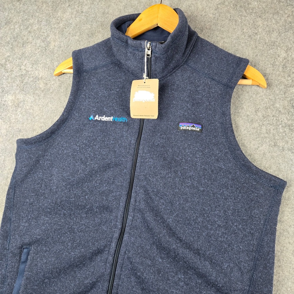 Patagonia Better Sweater Vest Womens Large Navy Zip Hiking Gorpcore New NWT